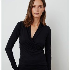 Velvet by Graham and Spencer Meri Wrap Top M EUC